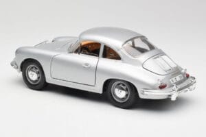 Porsche 356B Plata & Interior Marrón Bburago 1:18 3021-M2 Metal - imagen 7 de 8
