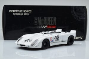 Porsche 908/02 #48 S. McQueen / P. Revson 12 Hours of Sebring 2nd Place Post Race Version 1970 AUTOart 1:18 87072 Metal - imagen 8 de 8