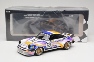 Porsche 911 934 Schiller Racing Team #69 R. Haldi / H. Vetsch 24 Hours of Le Mans 1976 Minichamps 1:18 155766469 Metal - imagen 6 de 6