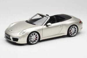 Porsche 911 991 Carrera S Cabriolet GT Plata Metalizado Minichamps 1:18 100061030 Metal