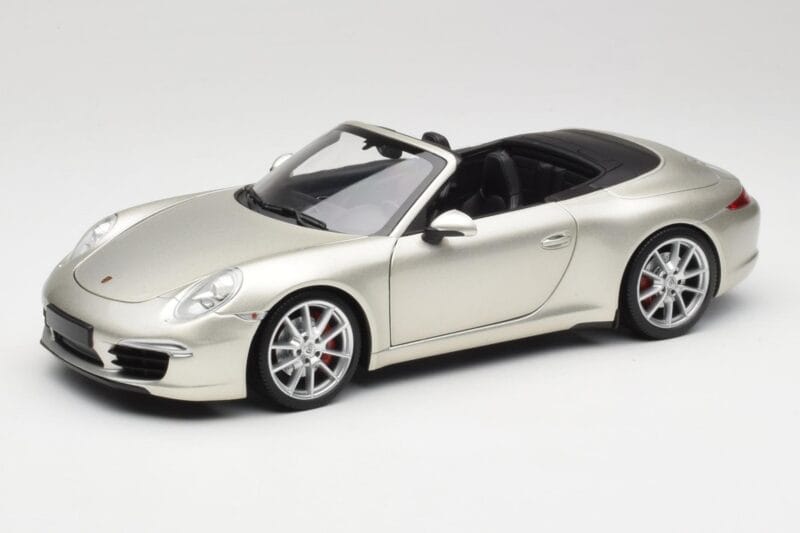 Porsche 911 991 Carrera S Cabriolet GT Plata Metalizado Minichamps 1:18 100061030 Metal