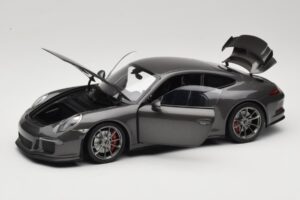 Porsche 911 991 GT3 Grey Metallic Minichamps 1:18 110062720 Metal - imagen 2 de 8
