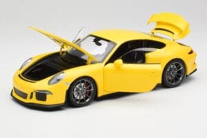 Porsche 911 991 GT3 Racing Amarillo & Llantas Plata Minichamps 1:18 110062722 Metal - imagen 2 de 8