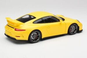 Porsche 911 991 GT3 Racing Amarillo & Llantas Plata Minichamps 1:18 110062722 Metal - imagen 3 de 8
