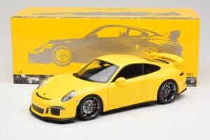 Porsche 911 991 GT3 Racing Amarillo & Llantas Plata Minichamps 1:18 110062722 Metal - imagen 8 de 8