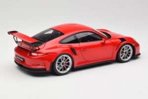 Porsche 911 991 GT3 RS Guards Rojo Llantas Plata AUTOart 1:18 78165 Metal - imagen 3 de 8