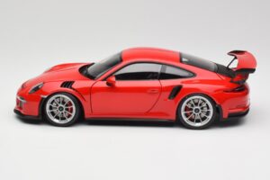 Porsche 911 991 GT3 RS Guards Rojo Llantas Plata AUTOart 1:18 78165 Metal - imagen 4 de 8