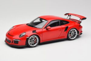 Porsche 911 991 GT3 RS Guards Rojo Llantas Plata AUTOart 1:18 78165 Metal