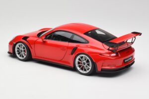 Porsche 911 991 GT3 RS Guards Rojo Llantas Plata AUTOart 1:18 78165 Metal - imagen 7 de 8