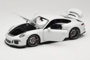 Porsche 911 991 GT3 Blanco Con Llantas Plata Minichamps 1:18 113062721 Metal - imagen 2 de 8