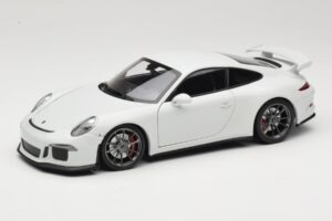 Porsche 911 991 GT3 Blanco Con Llantas Plata Minichamps 1:18 113062721 Metal