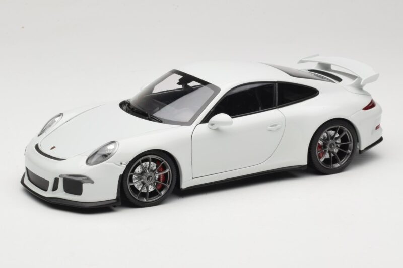 Porsche 911 991 GT3 Blanco Con Llantas Plata Minichamps 1:18 113062721 Metal