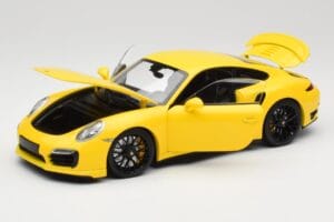 Porsche 911 991 Turbo S Amarillo Con Llantas Negras Minichamps 1:18 110062321 Metal - imagen 2 de 8