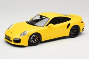 Porsche 911 991 Turbo S Amarillo Con Llantas Negras Minichamps 1:18 110062321 Metal