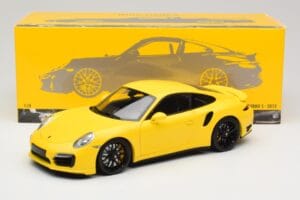 Porsche 911 991 Turbo S Amarillo Con Llantas Negras Minichamps 1:18 110062321 Metal - imagen 8 de 8