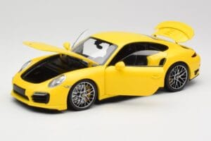 Porsche 911 991 Turbo S Amarillo Con Llantas Plata Minichamps 1:18 110062322 Metal - imagen 2 de 8