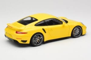 Porsche 911 991 Turbo S Amarillo Con Llantas Plata Minichamps 1:18 110062322 Metal - imagen 3 de 8