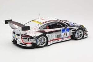Porsche 911 991.1 GT3 R #21 WTM Racing J. Stursberg / V. Krumbach 24h Nurburgring 2016 Minichamps 1:18 155166021 Metal - imagen 2 de 6