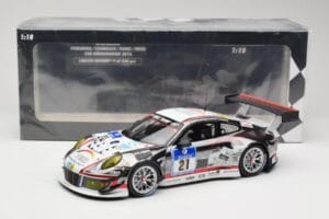 Porsche 911 991.1 GT3 R #21 WTM Racing J. Stursberg / V. Krumbach 24h Nurburgring 2016 Minichamps 1:18 155166021 Metal - imagen 6 de 6