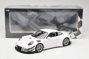 Porsche 911 991.1 GT3 R Blanco Con Llantas Plata Minichamps 1:18 153166000 Metal - imagen 6 de 6