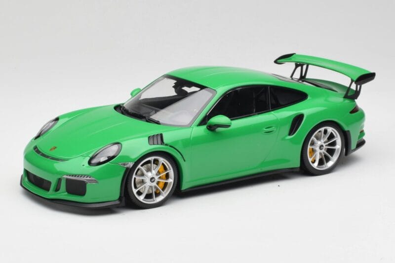 Porsche 911 991.1 GT3 RS Lizard Verde & Llantas Plata Minichamps 1:18 153066229 Metal