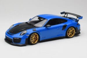 Porsche 911 991.2 GT2 RS Azul con Llantas Doradas Minichamps 1:18 155068302 Metal
