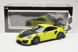 Porsche 911 991.2 GT2 RS Verde Lima con Llantas Plateadas Minichamps 1:18 155068309 Metal - imagen 6 de 6