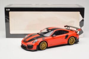 Porsche 911 991.2 GT2 RS Naranja Weissach Package Llantas Doradas Minichamps 1:18 155068305 Metal - imagen 6 de 6