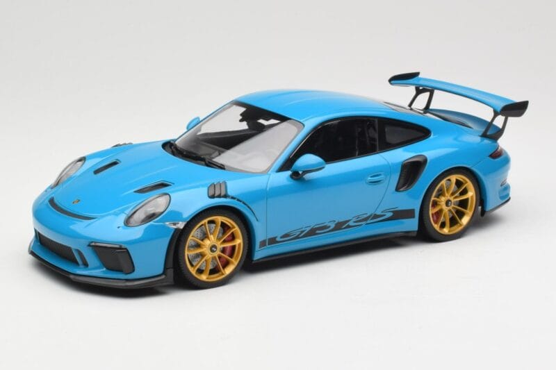 Porsche 911 991.2 GT3 RS Azul con Llantas Doradas Minichamps 1:18 155068222 Metal