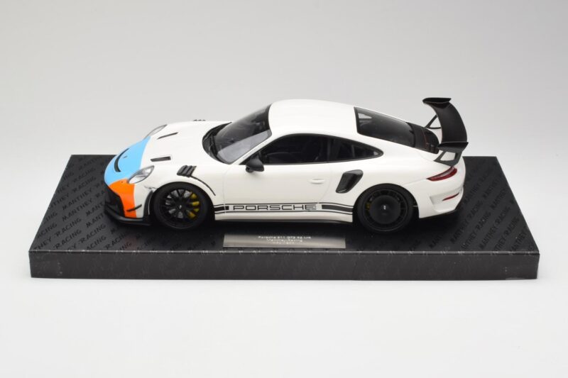 Porsche 911 991.2 GT3 RS Manthey Racing Blanco & Azul & Naranja Minichamps 1:18 MR-911-GT3RS-1805 Metal
