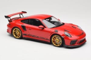 Porsche 911 991.2 GT3 RS Rojo con Llantas Doradas Minichamps 1:18 155068220 Metal - imagen 4 de 6