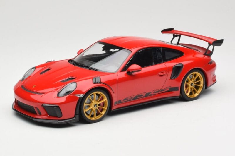 Porsche 911 991.2 GT3 RS Rojo con Llantas Doradas Minichamps 1:18 155068220 Metal