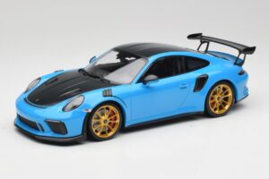 Porsche 911 991.2 GT3 RS Weissach Package Azul & Llantas Doradas Minichamps 1:18 153068232 Metal