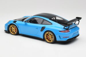 Porsche 911 991.2 GT3 RS Weissach Package Azul & Llantas Doradas Minichamps 1:18 153068232 Metal - imagen 5 de 6