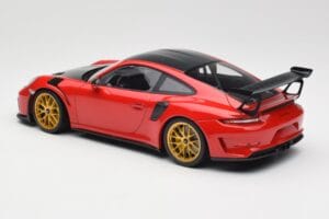 Porsche 911 991.2 GT3 RS Weissach Package Guards Red Llantas Magnesio Doradas Minichamps 1:18 153068236 Metal - imagen 5 de 6