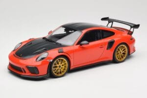 Porsche 911 991.2 GT3 RS Weissach Package Lava Orange Llantas Magnesio Doradas Minichamps 1:18 153068227 Metal