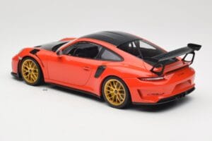 Porsche 911 991.2 GT3 RS Weissach Package Lava Orange Llantas Magnesio Doradas Minichamps 1:18 153068227 Metal - imagen 5 de 6