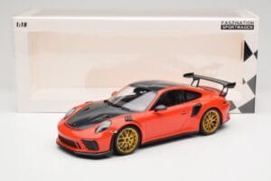 Porsche 911 991.2 GT3 RS Weissach Package Lava Orange Llantas Magnesio Doradas Minichamps 1:18 153068227 Metal - imagen 6 de 6