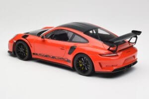 Porsche 911 991.2 GT3 RS Weissach Package Lava Orange Wording Llantas Magnesio Negras Minichamps 1:18 153068226 Metal - imagen 5 de 6