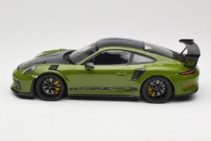 Porsche 911 991.2 GT3 RS Weissach Package Lizard Green Wording & Llantas Magnesio Negras Minichamps 1:18 155068232 Metal - imagen 3 de 6