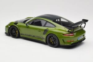 Porsche 911 991.2 GT3 RS Weissach Package Lizard Green Wording & Llantas Magnesio Negras Minichamps 1:18 155068232 Metal - imagen 5 de 6