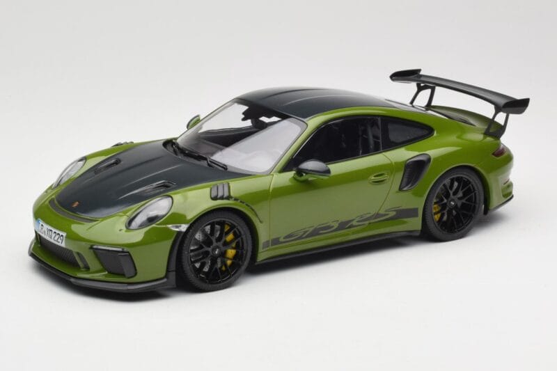 Porsche 911 991.2 GT3 RS Weissach Package Lizard Green Wording & Llantas Magnesio Negras Minichamps 1:18 155068232 Metal