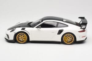 Porsche 911 991.2 GT3 RS Weissach Package Blanco Llantas Magnesio Doradas Minichamps 1:18 153068238 Metal - imagen 3 de 6