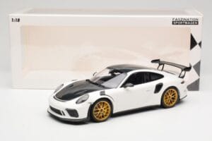 Porsche 911 991.2 GT3 RS Weissach Package Blanco Llantas Magnesio Doradas Minichamps 1:18 153068238 Metal - imagen 6 de 6