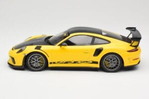 Porsche 911 991.2 GT3 RS Amarillo Weissach Package Platinum Wheels Minichamps 1:18 155068221 Metal - imagen 3 de 6