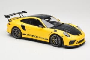 Porsche 911 991.2 GT3 RS Amarillo Weissach Package Platinum Wheels Minichamps 1:18 155068221 Metal - imagen 4 de 6