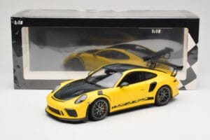 Porsche 911 991.2 GT3 RS Amarillo Weissach Package Platinum Wheels Minichamps 1:18 155068221 Metal - imagen 6 de 6