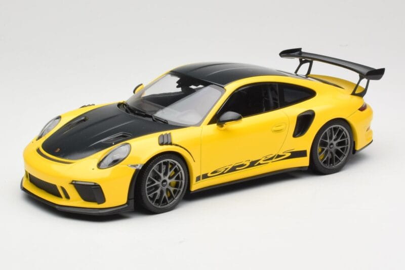 Porsche 911 991.2 GT3 RS Amarillo Weissach Package Platinum Wheels Minichamps 1:18 155068221 Metal