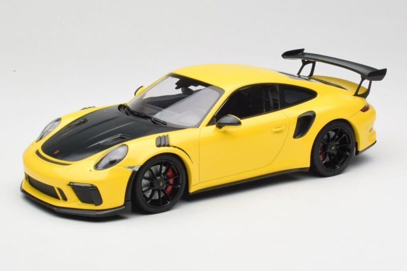 Porsche 911 991.2 GT3 RS Amarillo con Llantas Negras Minichamps 1:18 155068231 Metal