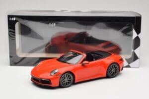 Porsche 911 992 Carrera 4S Descapotable Naranja Minichamps 1:18 155067334 Metal - imagen 6 de 6